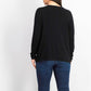 Suéter feminino Alfani com costura e ferragens, preto, tamanho pequeno