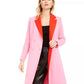 Jaqueta Duster Becca Tilley x Double-Breasted Bar III Feminina Rosa Tamanho P