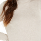 Blusa feminina estilo &amp; co com gola falsa bege tamanho pequeno grande