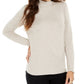 Blusa gola alta feminina Style &amp; Co, bege, tamanho médio