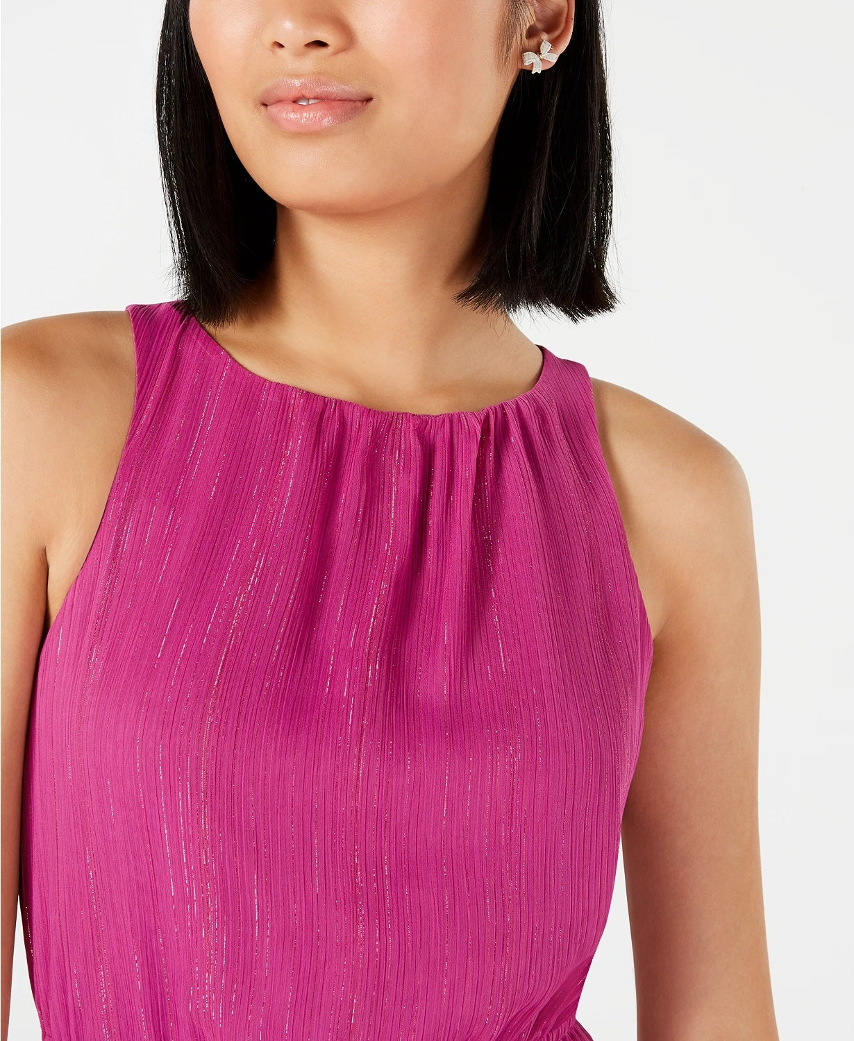 Vestido curto de festa feminino Maison Jules roxo sem mangas, tamanho pequeno