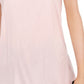 Camiseta feminina Maison Jules com decote redondo, rosa, tamanho extragrande