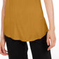 Camiseta feminina Maison Jules com decote redondo, amarela, tamanho médio