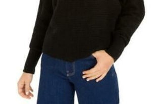 Suéter feminino Bar III Becca Tilley X Dolman com manga preta, tamanho X-S