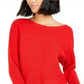 Suéter feminino Bar III Becca Tilley X Dolman com manga vermelha, tamanho médio