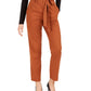 Calça feminina Bar III Becca Tilley X Paperbag Waist Laranja Tamanho P