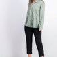 Camisa feminina Charter Club de tencel liso, verde, tamanho extragrande