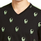 Camiseta masculina com estampa de caveira e gola V da INC International Concepts, preta, tamanho extra grande