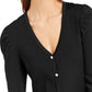 Cardigan feminino com manga bufante INC International Concepts, preto, tamanho XX-G