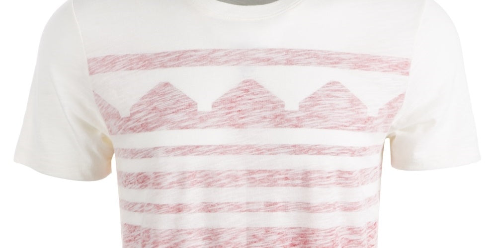 Camiseta masculina estampada American Rag, branca, tamanho pequeno