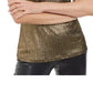 Blusa feminina com manga bufante metálica INC International Concepts, tamanho pequeno, dourada