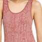 Blusa feminina com estampa de cobra da INC International Concepts, rosa, tamanho 34x16
