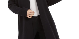 Cardigan Duster Feminino INC International Concepts Preto Tamanho Grande