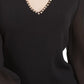 Suéter feminino com tachas e buraco de fechadura da INC International Concepts, preto, tamanho pequeno