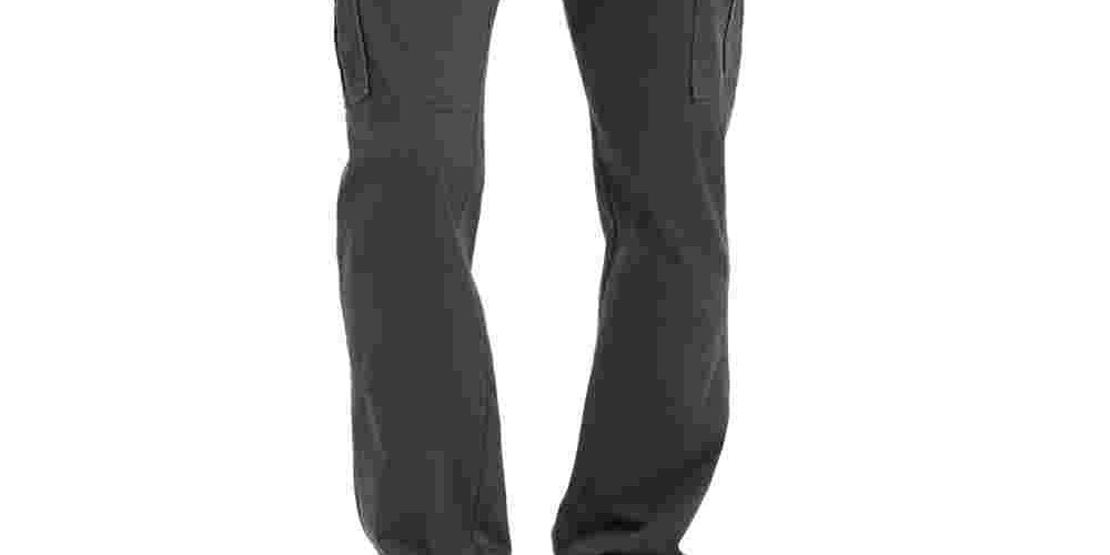 Calça reta masculina Sun + Stone cinza escuro tamanho 29x30