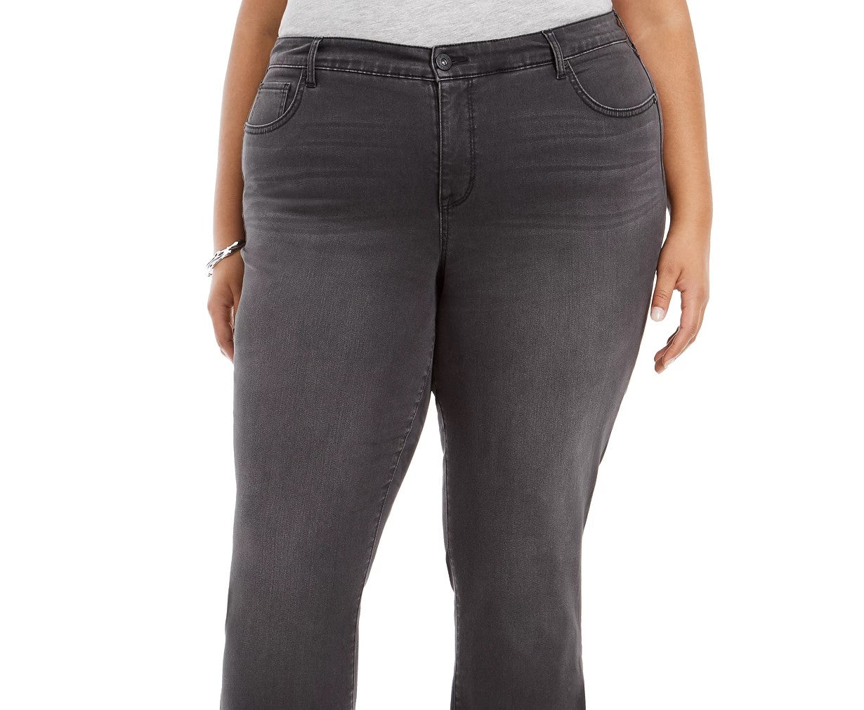 Jeans Bootcut Plus Size Feminino Style &amp; Co Preto Tamanho Pequeno Pequeno