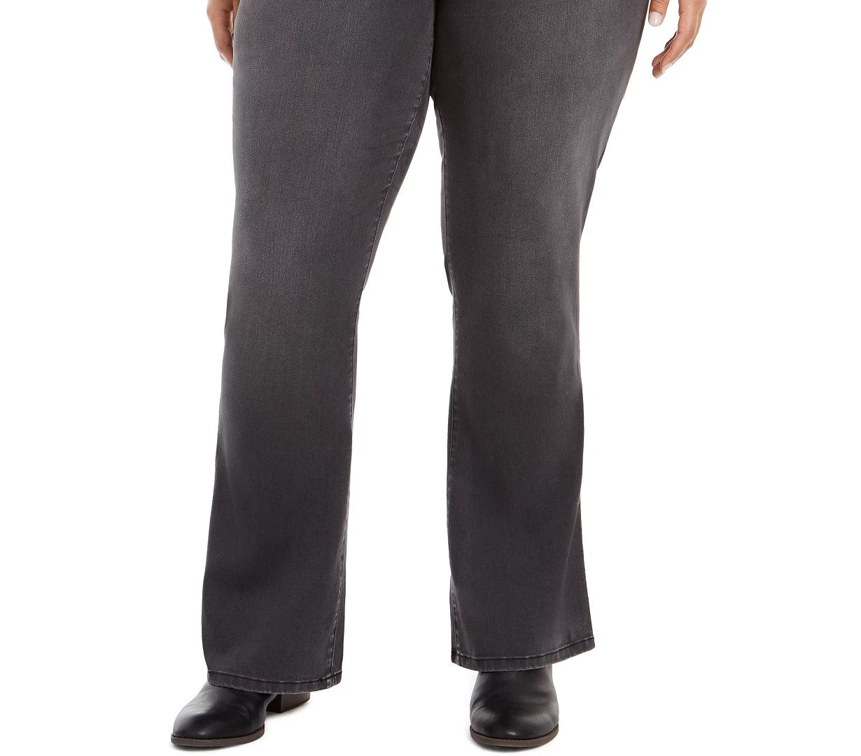 Jeans Bootcut Plus Size Feminino Style &amp; Co Preto Tamanho Pequeno Pequeno