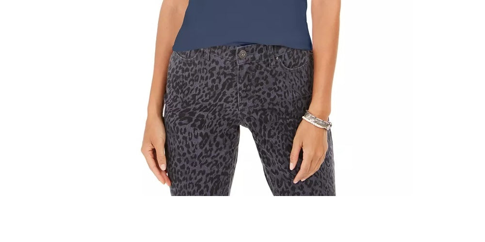 Camiseta feminina com decote redondo Style &amp; Co, azul, tamanho médio