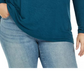 Top de crochê plus size feminino Style &amp; Co com acabamento verde tamanho 0X