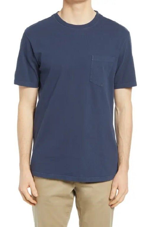 Camiseta masculina Blake mesclada com bolso Sun + Stone, tamanho grande, azul-marinho
