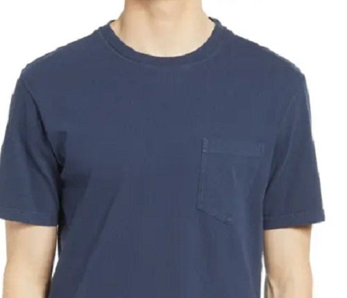 Camiseta masculina Blake mesclada com bolso Sun + Stone, tamanho grande, azul-marinho