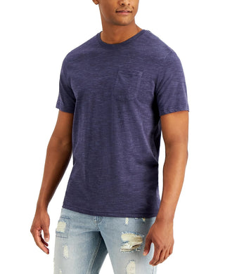 Camiseta masculina Dylan Contrast Chain Stitch da Sun + Stone, tamanho P, azul-marinho