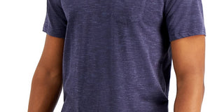 Camiseta masculina Dylan Contrast Chain Stitch da Sun + Stone, tamanho P, azul-marinho