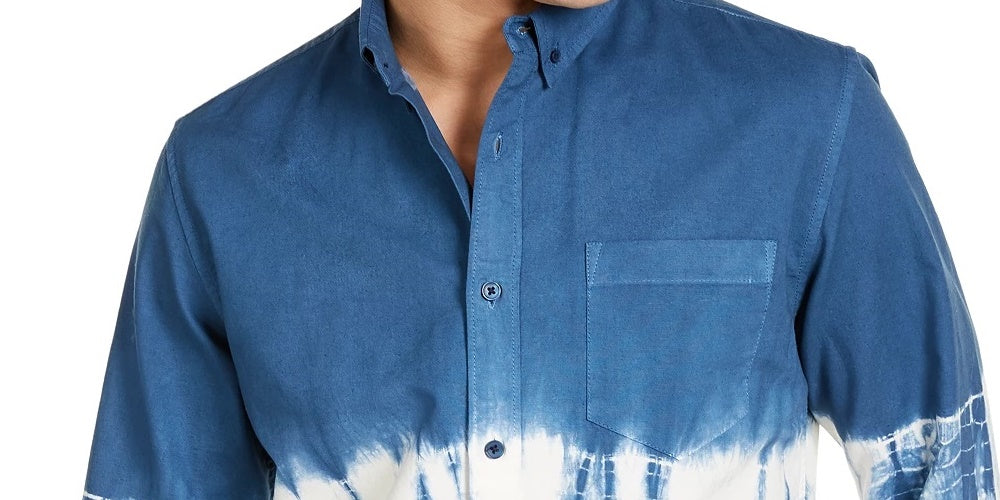 Camisa masculina tie-dye Horizon da Sun + Stone, azul-marinho, tamanho extragrande