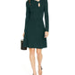 Vestido suéter feminino com gola assimétrica da INC International Concepts, verde, tamanho extragrande