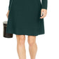 Vestido suéter feminino com gola assimétrica da INC International Concepts, verde, tamanho extragrande
