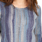 Blusa listrada de manga sino feminina Style &amp; Co, roxa, tamanho grande