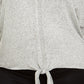 Suéter feminino plus size com amarração na barra, cinza, tamanho 1X, da Style &amp; Co