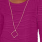 JM Collection Blusa de malha texturizada ondulada feminina rosa tamanho XX-G