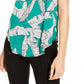 Camiseta Feminina Estampada Alfani Verde Tamanho P
