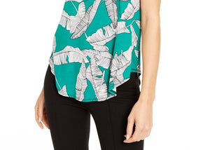 Camiseta Feminina Estampada Alfani Verde Tamanho P