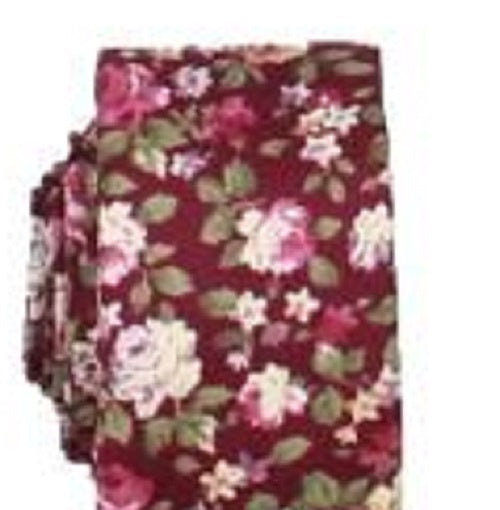 Gravata masculina Chester Floral Usi Bar III rosa tamanho regular