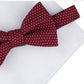 Gravata borboleta Alfani Masculina Madison Dot de cetim, tamanho regular, vermelha