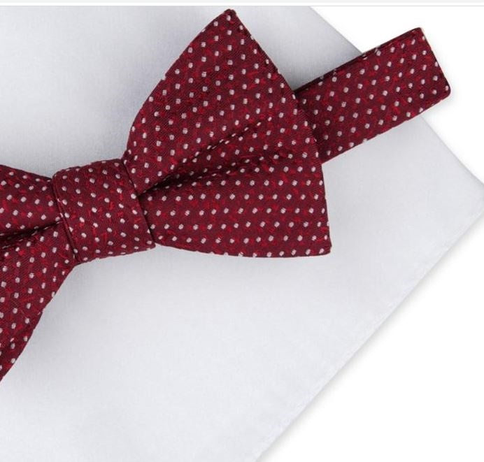 Gravata borboleta Alfani Masculina Madison Dot de cetim, tamanho regular, vermelha