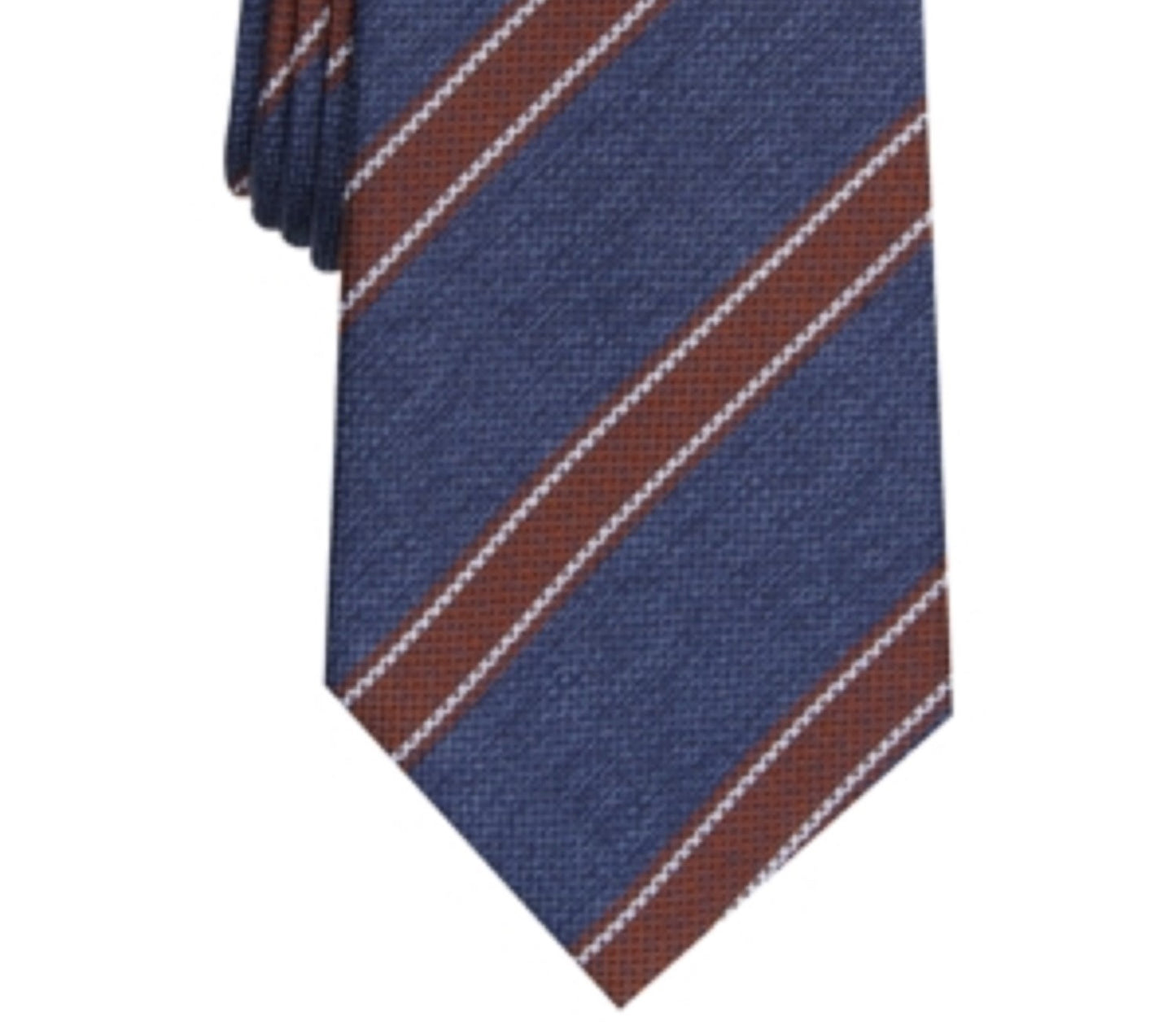 Gravata de seda listrada clássica masculina Tasso Elba, laranja, tamanho regular