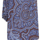 Gravata masculina Tasso Elba Hunter Genoa Paisley Skinny Silk Azul Tamanho Regular