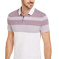 Camisa polo listrada de sarja masculina Alfani tamanho natural extragrande