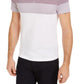 Camisa polo listrada de sarja masculina Alfani tamanho natural extragrande