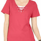 Karen Scott Top Feminino com Laço e Camadas Rosa Tamanho P