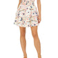Saia feminina com estampa floral Maison Jules, branca, tamanho X-S
