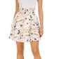 Saia feminina com estampa floral Maison Jules, branca, tamanho X-S