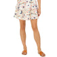 Saia feminina com estampa floral Maison Jules, branca, tamanho X-S