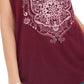 Camiseta feminina gráfica Style &amp; Co, roxa, tamanho médio