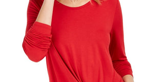 Top feminino com frente torcida estilo &amp; co, vermelho, tamanho XXG