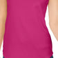 Regata feminina Charter Club Supima Cotton com decote redondo, rosa, tamanho grande