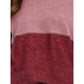 Moletom com capuz feminino estilo colorblock vermelho tamanho pequeno